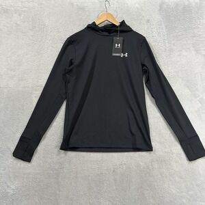 Under Armour Coldgear Hoodie Men's M Black Pullover Active Fitten IgNight NWT